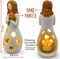 Sunflower Gifts for Women - Sunflower Girl Candle Holder W/Flickering LED Candle, Birthday Sunshine Daisy Fun Gifts for Her, Mom,Bestfriend, Friendship, Decorations for Home, Kitchen Decor